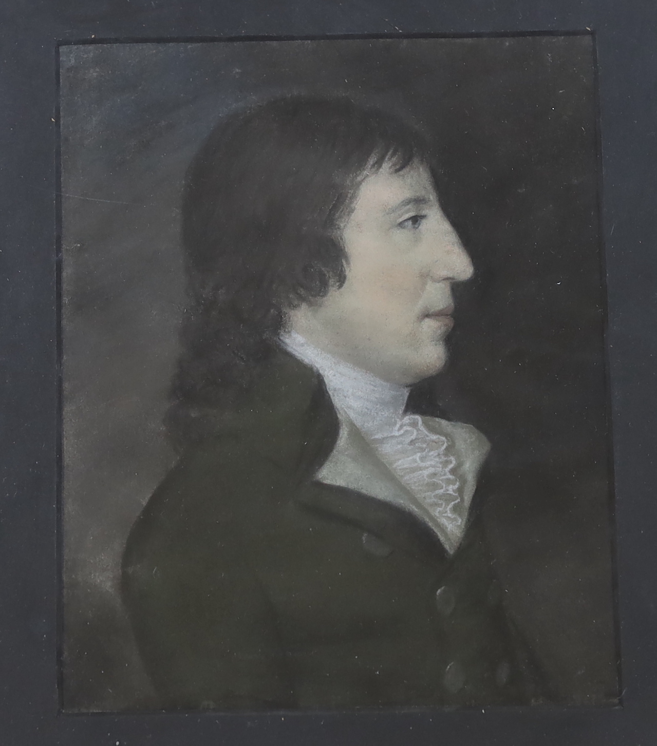 Regency School, pair of pastels, Portraits of John and Betty Hunt, (Nee Hall), each with ink inscriptions verso, 22 x 17cm